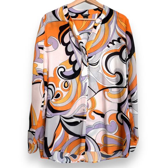 Marciano Mulitcolor Two Piece Retro 70's Blouse and Maxi Skirt Set Women's M - Picture 2 of 16